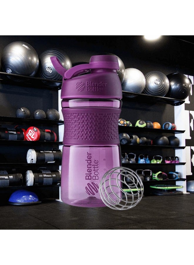 بليندر بوتل زجاجة رج رياضية من BlenderBottle، مثالية لمشروبات البروتين وما قبل التمرين، سعة 20 أونصة، لون أرجواني - Image 1