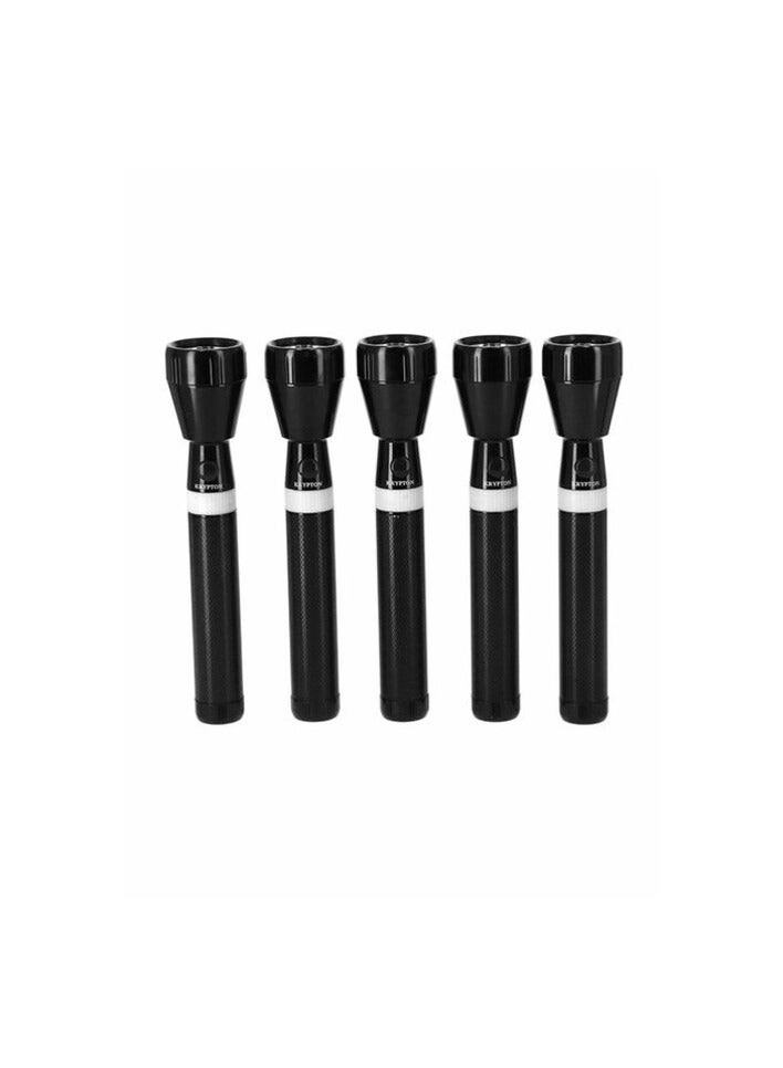 KRYPTON Krypton 5-Piece Rechargeable LED Flashlight Black - Image 3