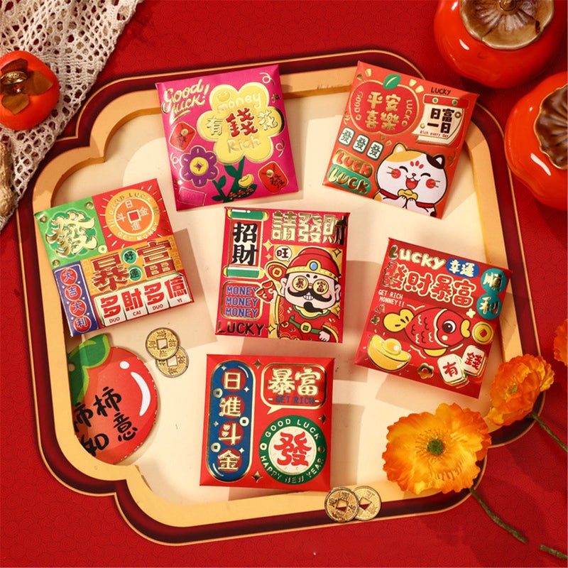 Year of the Snake 2025 New Red Bag Personality Creative Cute Cartoon New Year Lucky New Year Bag Universal