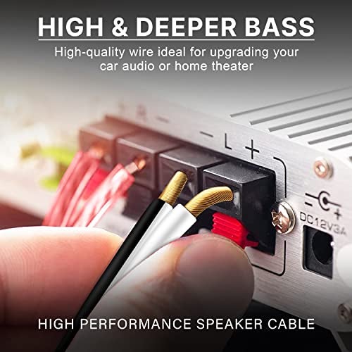 FEDUS 16 Gauge/AWG Speaker Wire 15M 49.2Ft Oxygen-Free Copper 2 Conductors Audio Speaker Cable for Car Speakers Stereos, Subwoofer, Home Theater Speakers, HiFi Surround Sound system, Radio - Image 4