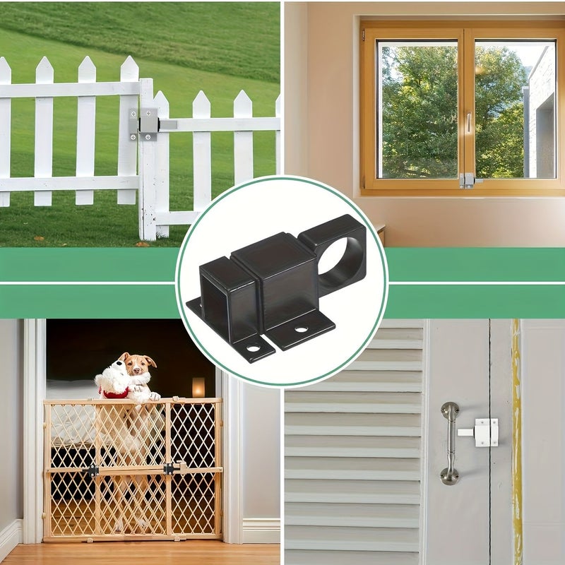 2pcs Silvery Aluminum Alloy Self Closing Bolt Spring Loaded Latch Safety Pull Handle Automatic Spring Slide Door Lock With Screws Suitable For Doors Windows Cabinets - Image 3