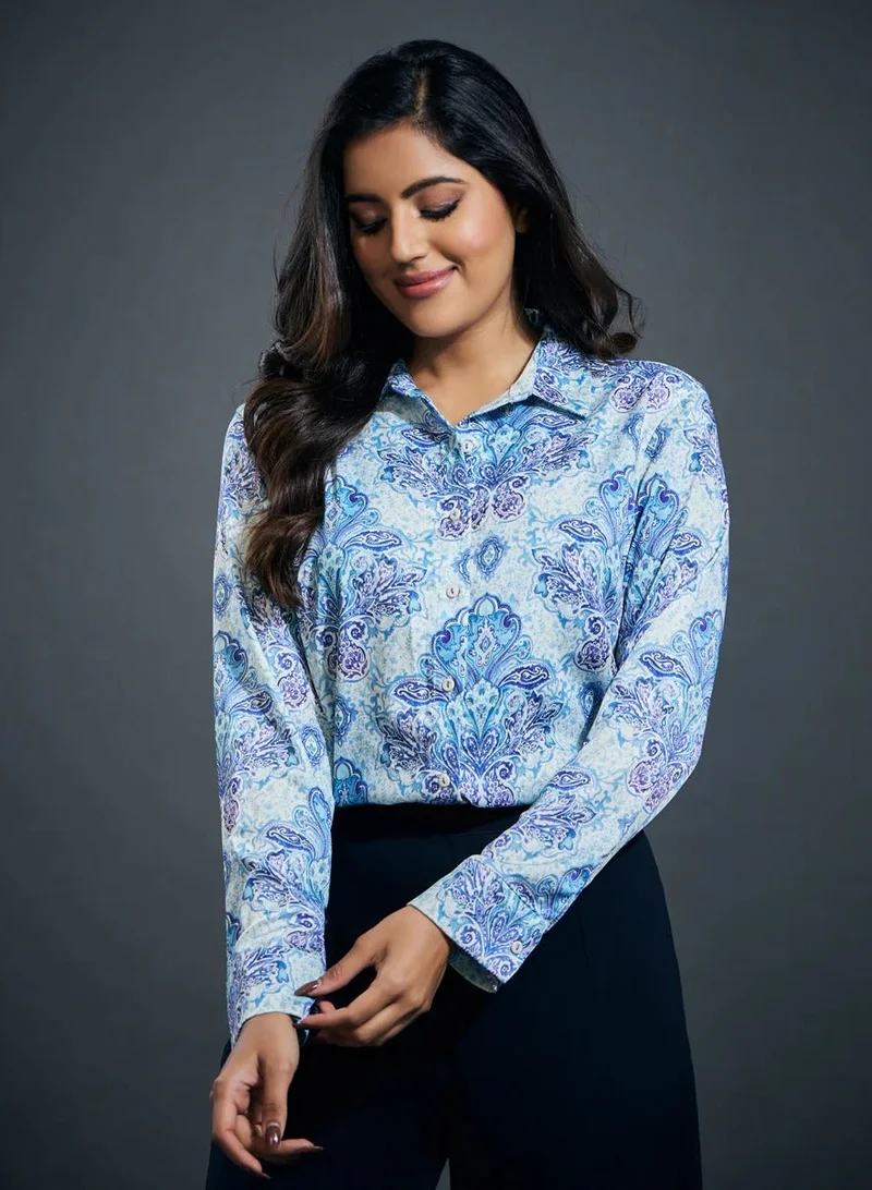 Zigzag Long sleeve Printed Shirt