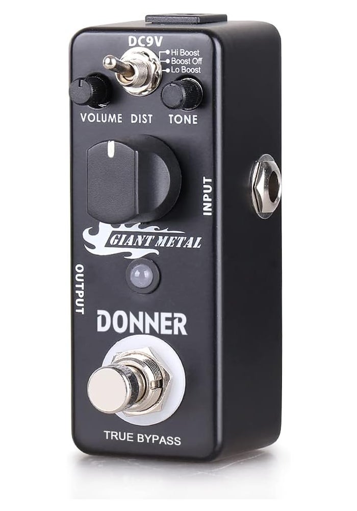 Donner Giant Metal Guitar Pedal - Boost Distortion Effect with 3 Modes - Image 4