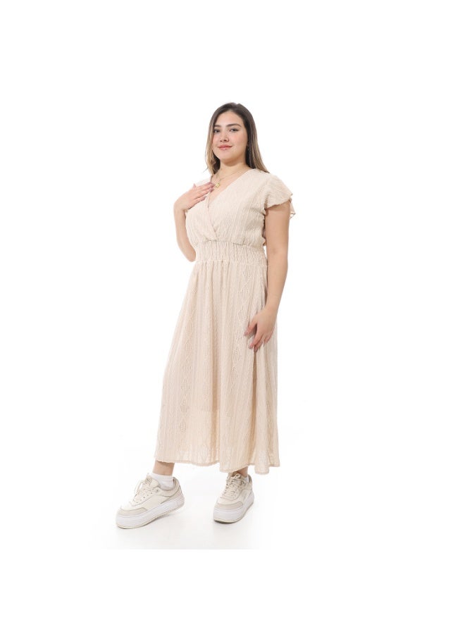 Coctail 4868-Dress-Beige - Image 2