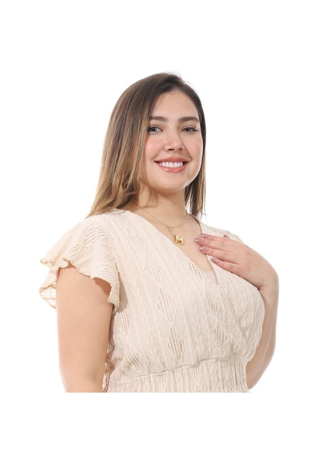 Coctail 4868-Dress-Beige - Image 5