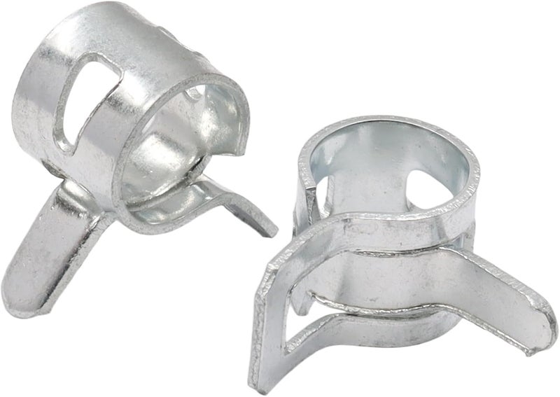 Rierdge 20 Pcs 0.28" ID Spring Band Type Clamps, 7mm Fuel Hose Clamps Fasteners, Silver Spring Hose Clip for Fuel Hose Line Water Pipe Air Tube Silicone Hose - Image 5
