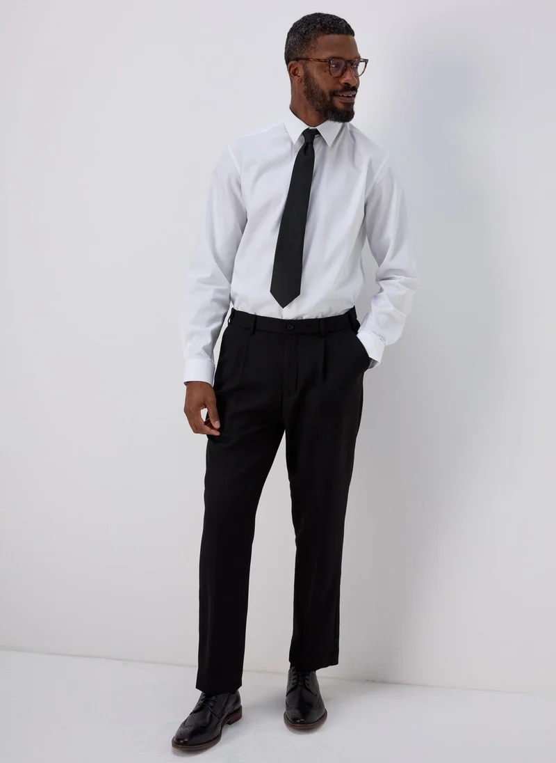 Matalan White Textured Formal Shirt