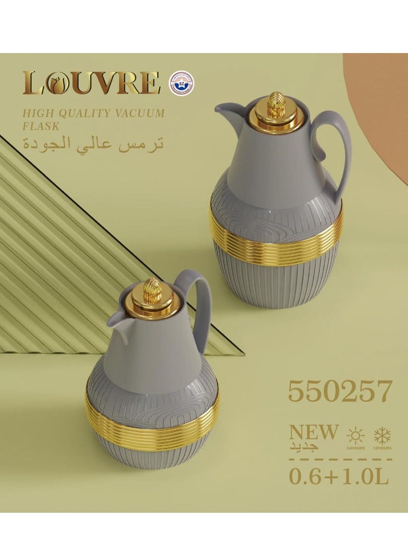 Louvre A new design two-piece thermos set for tea and coffee ,