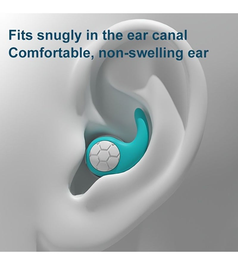 Grey Silicone Swimming Earplugs for Water Sports with Storage Case - Image 2