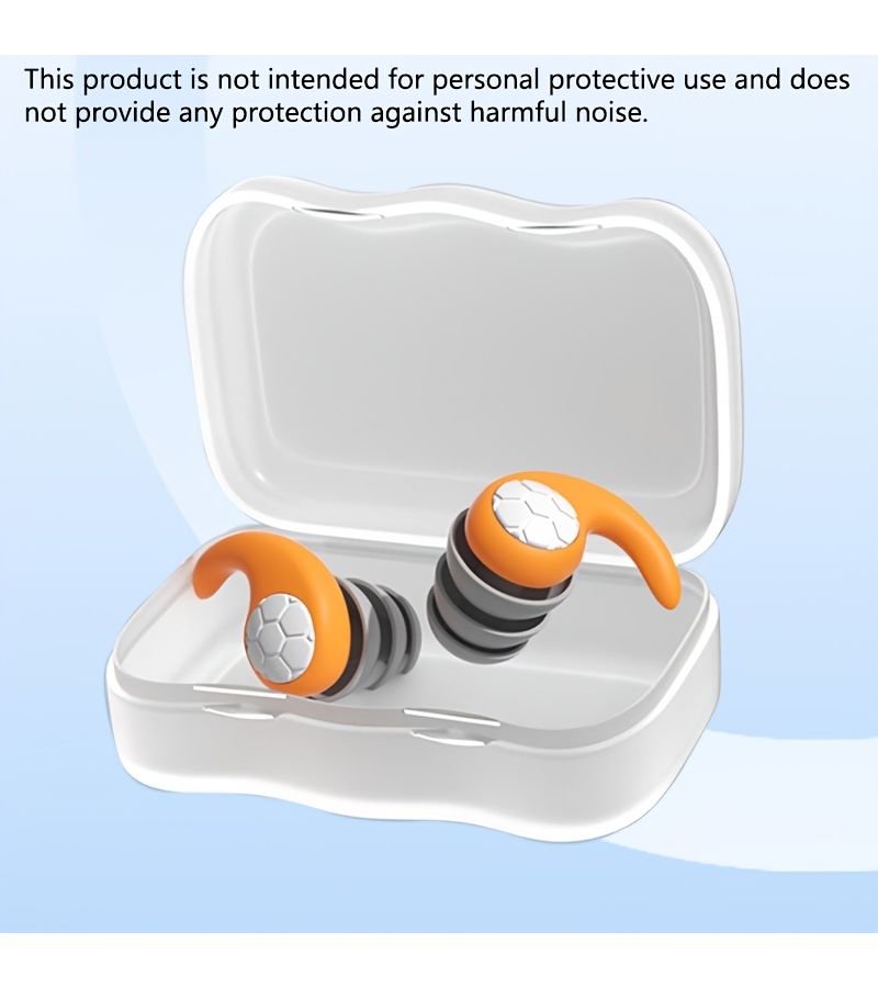 Grey Silicone Swimming Earplugs for Water Sports with Storage Case - Image 1
