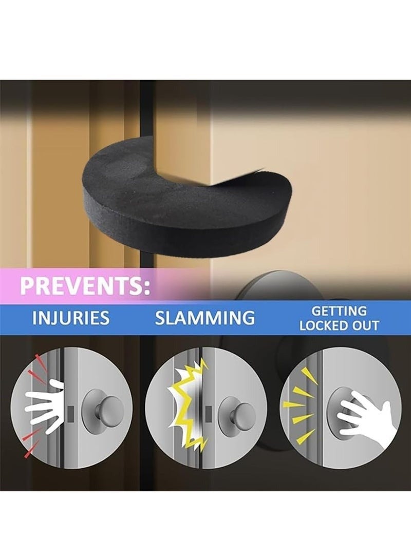 Happy Home 6Pcs Baby Proof Door Finger Pinch Guards | Soft Foam Door Stoppers for Kids & Pets | Prevent Door Slamming and Finger Injuries | Reusable & Easy to Install Safety Locks -Random Color - Image 3