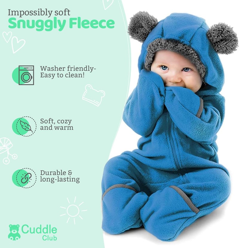 Cuddle Club Baby Fleece Overpyjamas – From Infant to 4 Years – Girls and Boys Pyjamas and Baby Blanket or Angel Nest in One! - Warm Baby Girl and Boy Clothes - Image 1