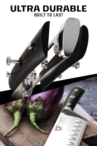 Dalstrong Nakiri Asian Vegetable Knife - 7" - Gladiator Series - Forged German High Carbon Steel - Black G10 Handle Kitchen Knife - Sheath Included - NSF Certified - Image 3