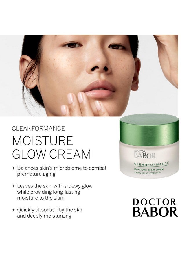 BABOR CLEANFORMANCE Moisture Glow Cream, Travel Daily Moisturizer with Light-Reflecting Pigments, Instant Glow and Hydration, Prebiotics & Probiotics Facial Cream, Radiant Even Complexion, 0.5 oz - Image 2