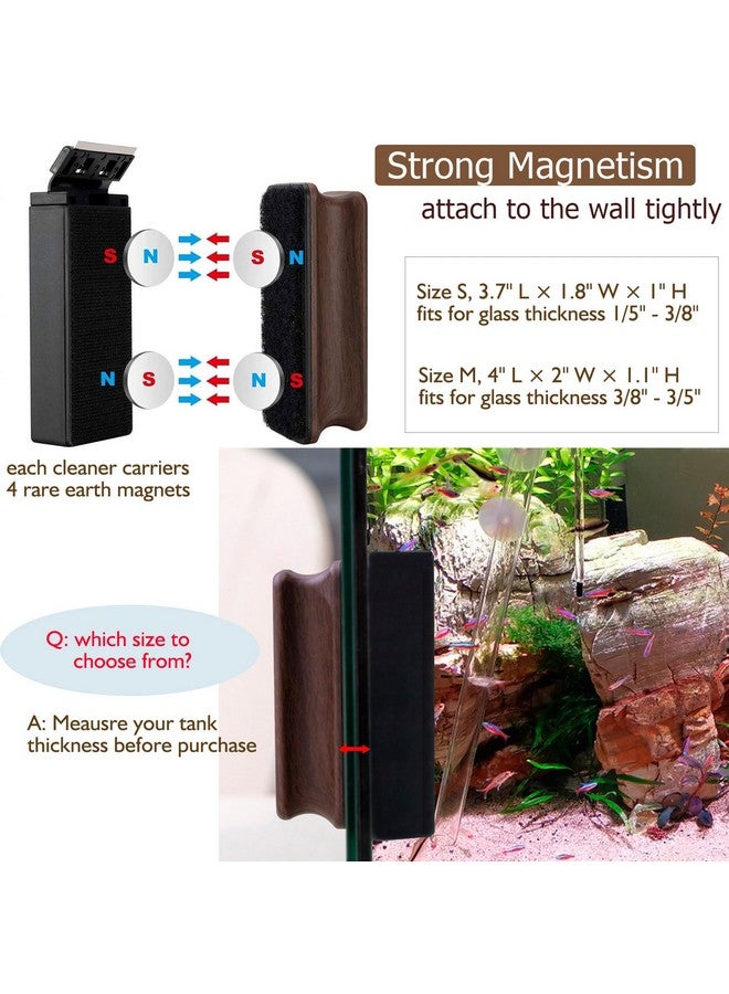 هايغر أداة تنظيف مغناطيسية قوية لحوض السمك من هيغر مع فرشاة عائمة ومكشطة لحوض السمك الزجاجي S - Image 2