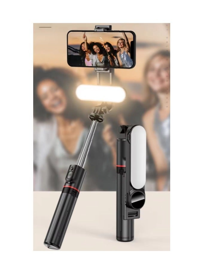 43.7 inches(110cm) Selfie Stick Tripod, Extendable Tripod with Rechargeable Bluetooth Remote,Removable fill light， Compatible with iPhone and Android Smartphones, Perfect for Travel, Vlog, Video and Photo, Black - Image 5