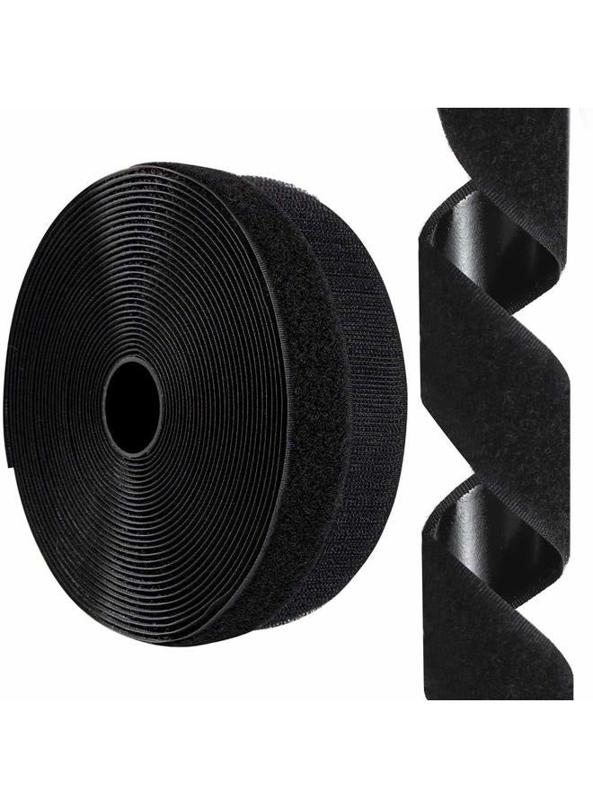 SOURRI 1 Inch x 26 Feet Hook and Loop Tape Sticky Back Fastener Roll, Nylon Self Adhesive Heavy Duty Strips Fastener for Home Office School Car and Crafting Organization - Image 1