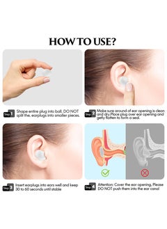 Aikanbo Ear Plugs for Sleeping Swimming, 6 Pair Reusable Silicone Moldable Noise Cancelling Earplugs for Shooting Range, Swimmers, Snoring, Concerts, Airplanes, Travel, Work, Studying  - Image 4