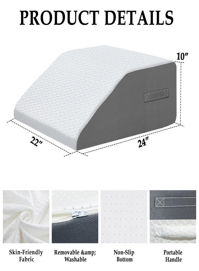 COLDHUNTER 10" Leg Elevation Pillows Memory Foam Leg Support Bed Wedge Pillow Leg Elevated for Sleeping, Leg Pillows Good for Back& Knee& Hip& Ankles - Image 4