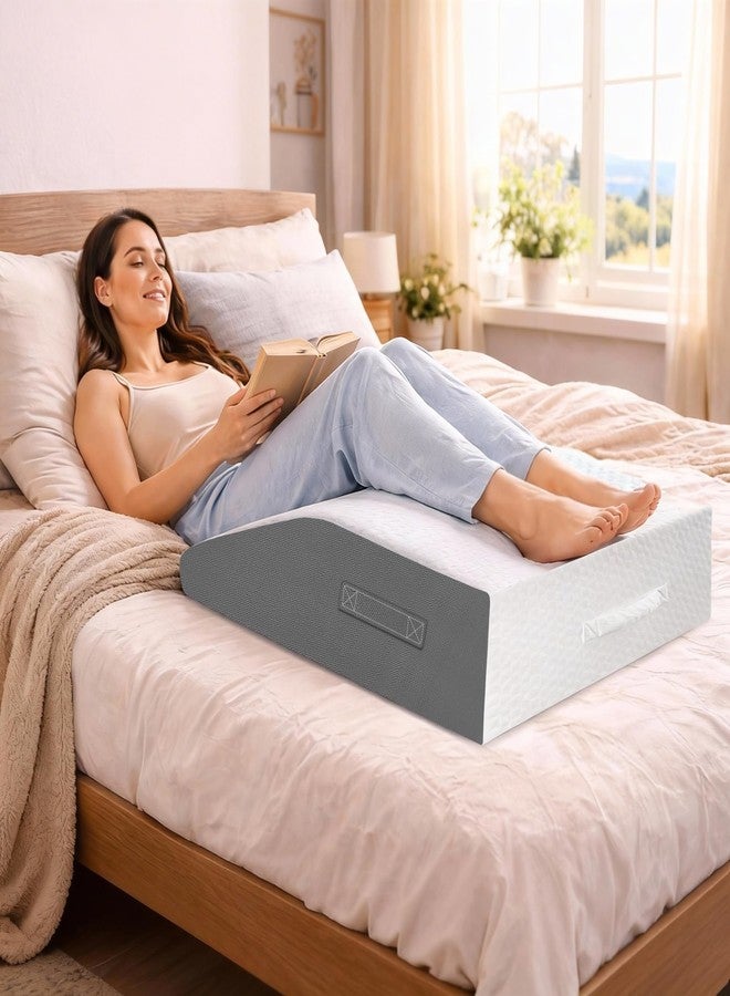 COLDHUNTER 10" Leg Elevation Pillows Memory Foam Leg Support Bed Wedge Pillow Leg Elevated for Sleeping, Leg Pillows Good for Back& Knee& Hip& Ankles - Image 3