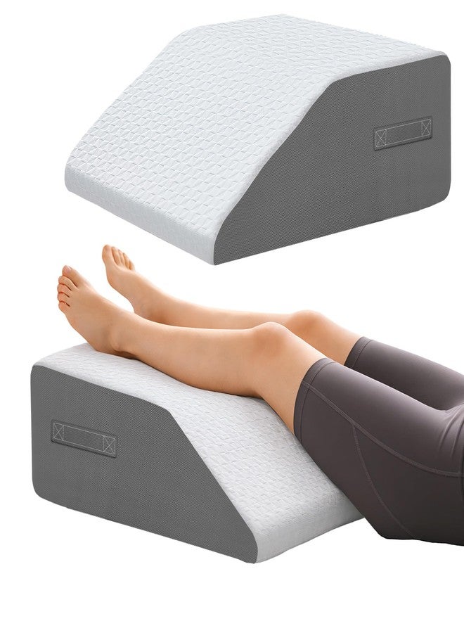 COLDHUNTER 10" Leg Elevation Pillows Memory Foam Leg Support Bed Wedge Pillow Leg Elevated for Sleeping, Leg Pillows Good for Back& Knee& Hip& Ankles - Image 1