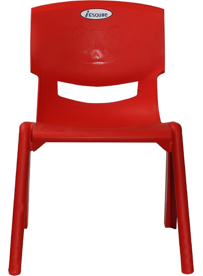 ESQUBE Esqube Baby Chair Kids Plastic School Study Chair Red Color  - Image 4