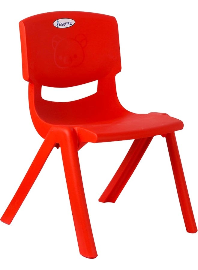 ESQUBE Esqube Baby Chair Kids Plastic School Study Chair Red Color  - Image 1