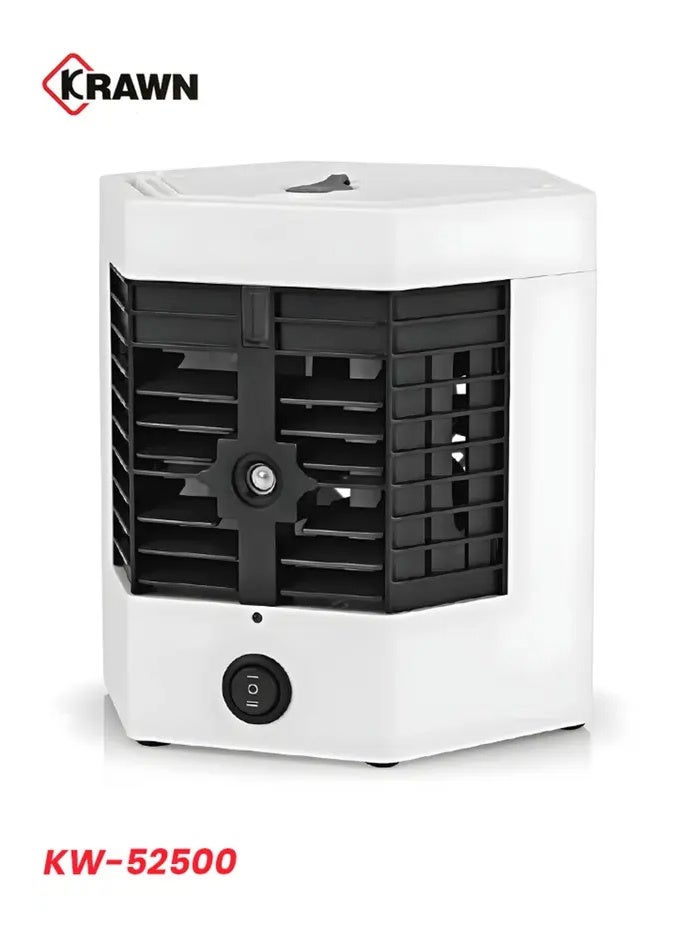 KRWAN Portable Mini Air Cooler Fan 3-in-1 Personal Air Conditioner, Humidifier and Air Purifier with Water Tank, Ice Container - Image 2