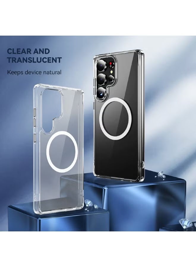 Samsung Galaxy S25 Ultra Case Crystal Clear [MagSafe Compatible] Protective Cover – Soft Silicone Edge & Shockproof PC Hard Back, Slim Anti-Drop Design for Galaxy S25 Ultra 6.9 inch - Image 1