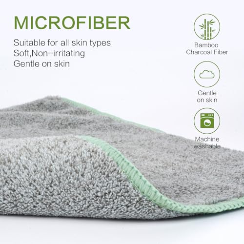 SINLAND Microfiber Face Towels Ultra Soft Facial Washcloths Face Cloth for Bath 12Inch x 12Inch 6 Pack - Image 3