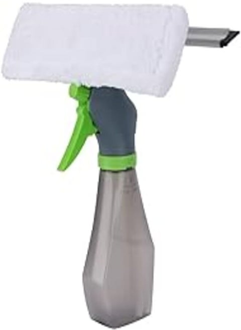 KolorFish 3 in 1 Window Cleaner Squeegee, Microfiber Window Washer,Glass Cleaning Tool Wiper with Spray Bottle for Home Window, Car Window