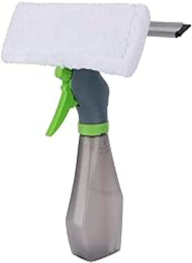 KolorFish KolorFish 3 in 1 Window Cleaner Squeegee, Microfiber Window Washer,Glass Cleaning Tool Wiper with Spray Bottle for Home Window, Car Window 