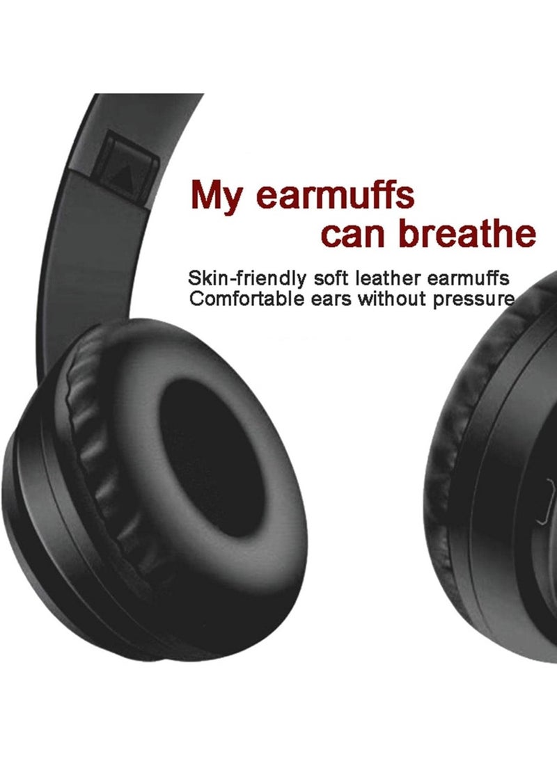 Raxoom Cat Ear Cordless Headphones | Cat Ear Wireless Bluetoothes 5.0 Headphones for Gym and Use,Wireless Noise-Canceling Bluetoothes Headphone Headset Earphone BLACK - Image 4