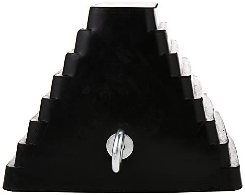 MaxxHaul 70073 Solid Rubber Heavy Duty Wheel Chock with Eyebolt, 1 Count (Pack of 1) - Image 3
