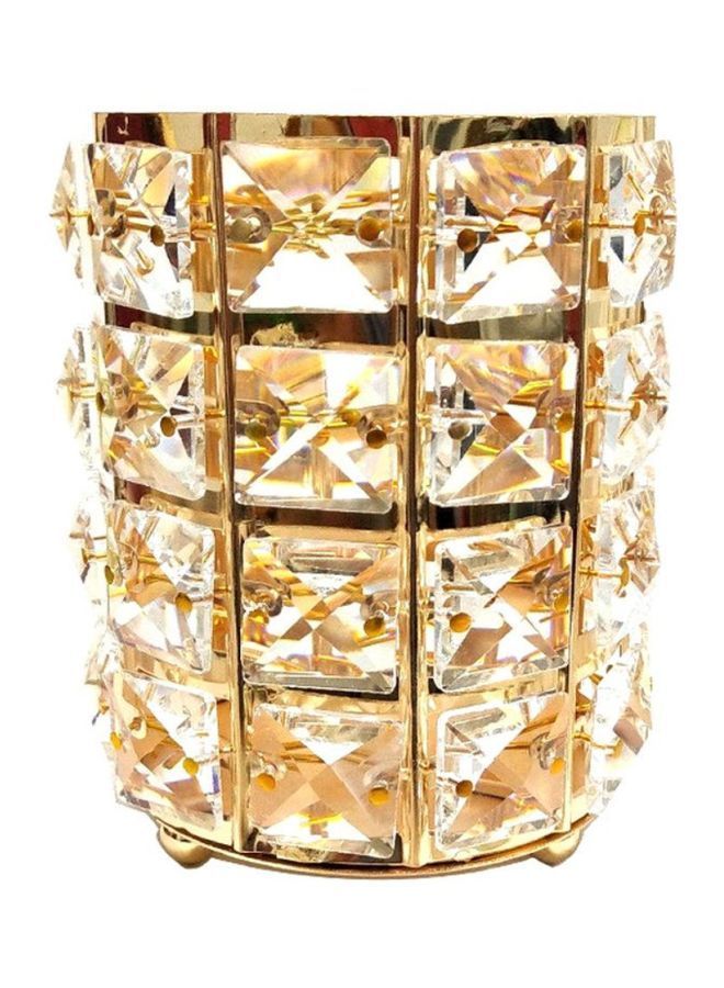 NIBEMINENT Cylindrical Makeup Storage Box Gold/clear