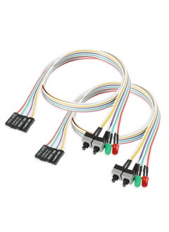 8Pcs ATX Power Supply Switch Cable, 27 inch LED Light HDD Cable for PC Computer Motherboard, Computer Case Motherboard On/Off Reset Switch Line, Re-Starting Power SW Wire