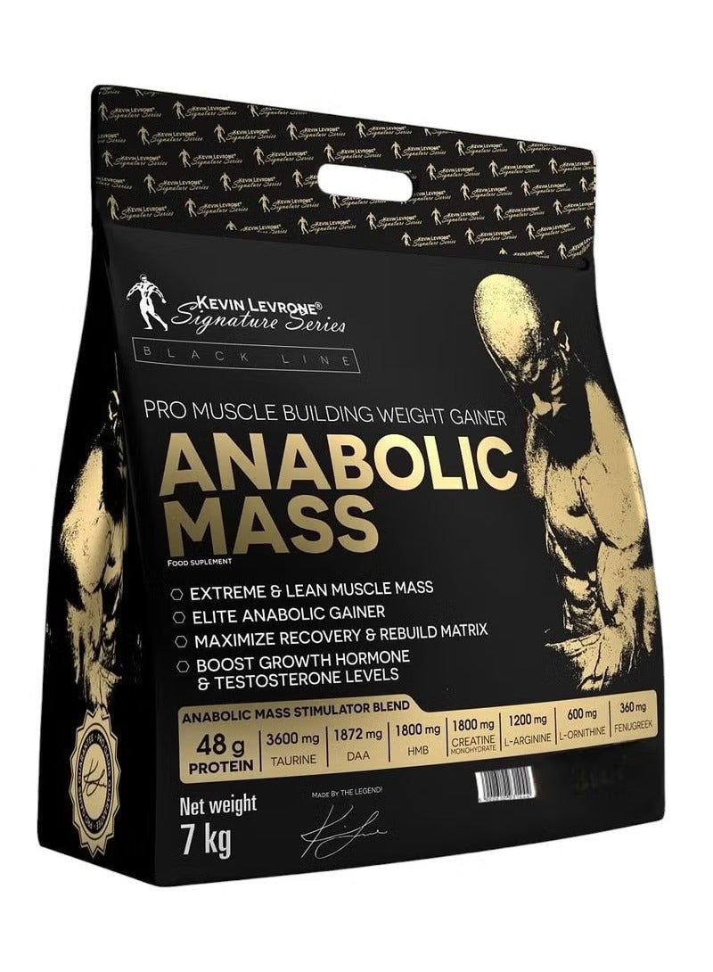 KEVIN LEVRONE Anabolic Mass, Pro Muscle Building Weight Gainer, Vanilla Flavour, 7kg