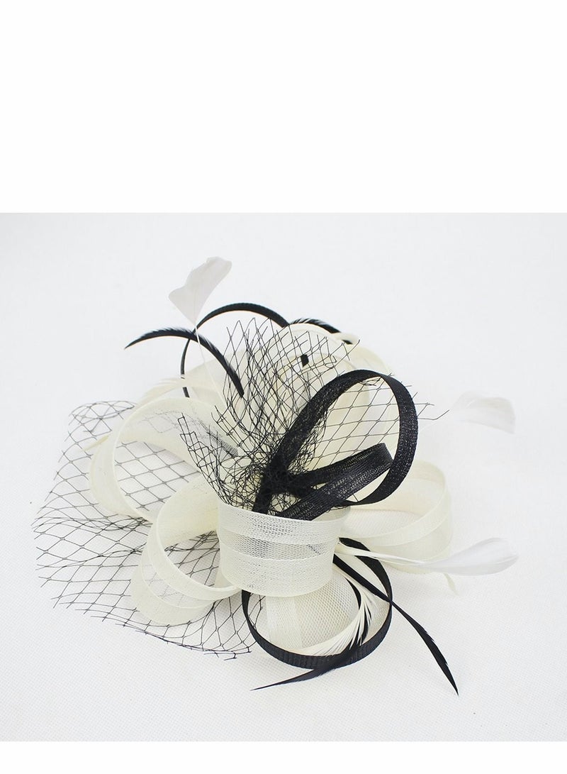 Excefore Fascinators Hat Flower Mesh Ribbons Feathers on a Clip Tea Party Headwear for Girls and Women - Image 4