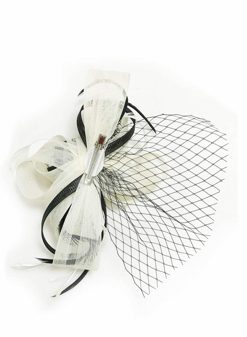Excefore Fascinators Hat Flower Mesh Ribbons Feathers on a Clip Tea Party Headwear for Girls and Women - Image 5