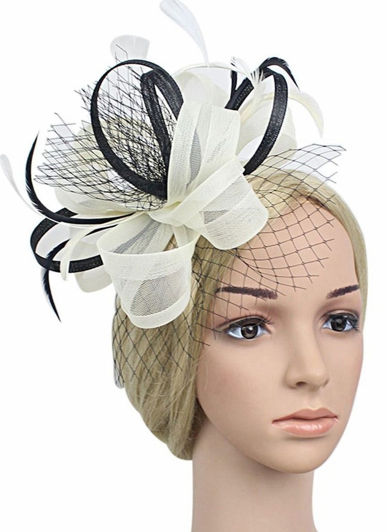Excefore Fascinators Hat Flower Mesh Ribbons Feathers on a Clip Tea Party Headwear for Girls and Women - Image 3