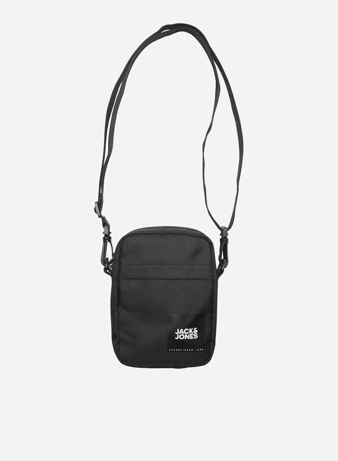 جاك اند جونز Men Black Compact Sling Bag