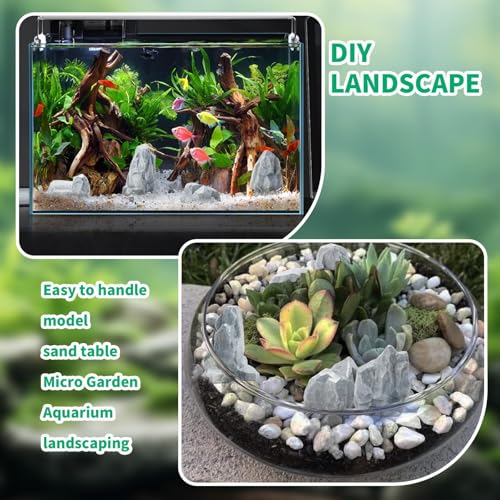Warmtree 10 Pcs Diorama Rocks Fake Rock Miniature Stone Rock Statue for Diorama Supplies Micro Train Landscape Railway Sand Table Miniature Models Fairy Garden Accessories (Grey) - Image 5