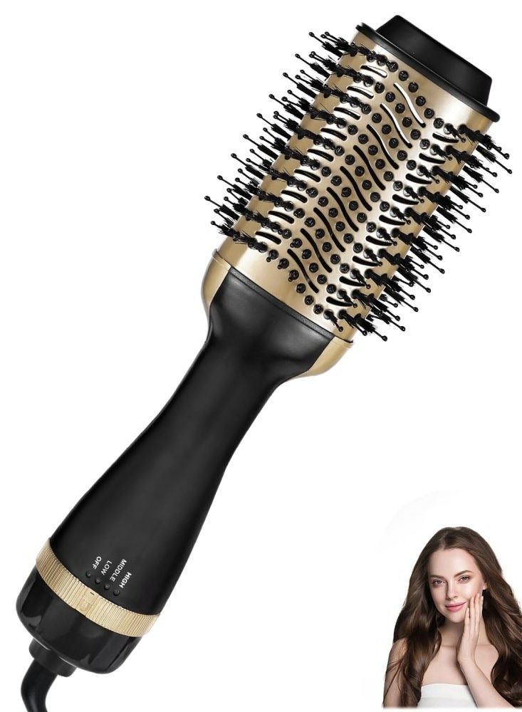 Loquat Hot Air Brush Dryer and Styler Negative Ionic 4 in 1 Hair Dryer Volumizer for All Hair for Women Men for Home Travel Gift - Image 1