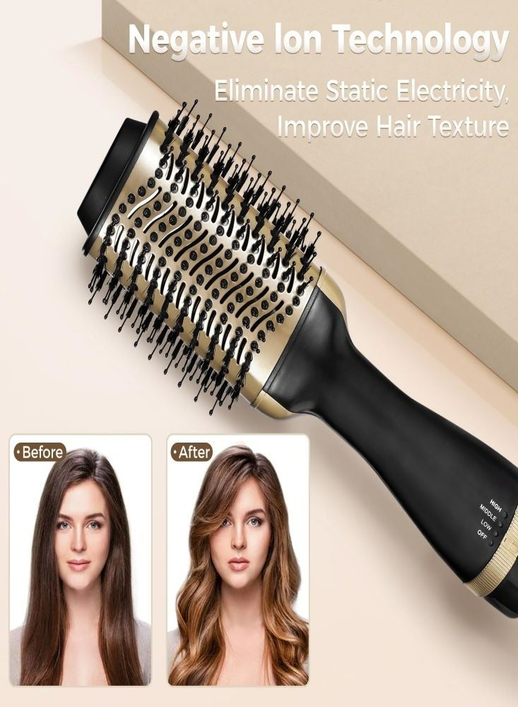 Loquat Hot Air Brush Dryer and Styler Negative Ionic 4 in 1 Hair Dryer Volumizer for All Hair for Women Men for Home Travel Gift - Image 5
