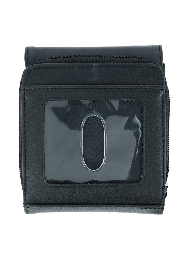 Buxton Heiress Leather Zip Purse, Black, One Size - Image 2