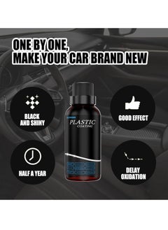 RAYHONG Car Plastic Parts Refurbish Agent, Quick Car Plastic Restorer Cream, Plastic Revitalizing Coating Agent,  Automotive Plastic Retreading Agent For Car Interior Cleaning, (RAYHONG Set A 50ml)  - Image 2