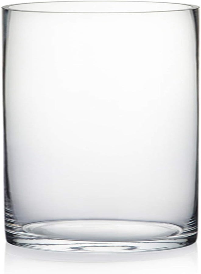 Wgvi Cylinder Vase, 3" W X 8"H, Clear Skinny Narrow Glass Bud Vase For Wedding Party Flowers Centerpieces Home Office Decor, 1 Piece