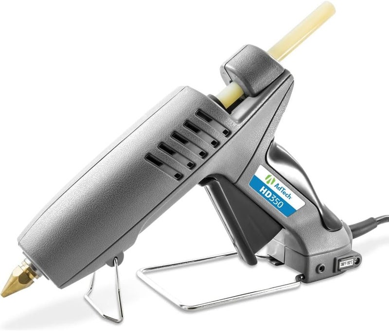 Industrial Strength Full Size High-Output Hot Melt Glue Gun – Professional Grade Hot Glue Gun for Carpentry, Repairs & Remodeling, grey, hd 350 (0462)