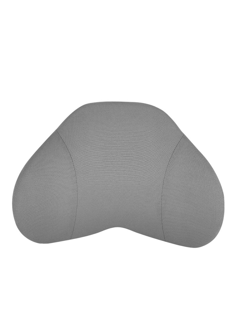 3 اكس ار وسادة دعم قطنية مريحة من إسفنج الذاكرة باللون الرمادي 3XR لمقعد السيارة والكرسي المكتبي والمنزل والسفر وسادة ظهر تقويمية لتخفيف آلام أسفل الظهر وتصحيح وضعية عرق النسا مع غطاء قابل للغسل وقابل للتهوية - Image 2