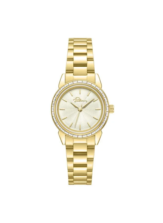 POLICE Miona Champagne Dial Stainless Steel Bracelet Analog Watch for Women, 30mm